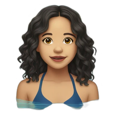 jenna ortega in a swimming pool sticker