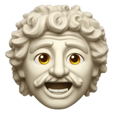 Ancient Greek King Odysseus Statue Face Only, Rolling on the floor laughing, Off-white sticker