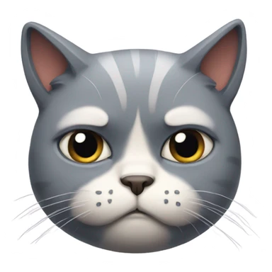 cat that is frowning  sticker