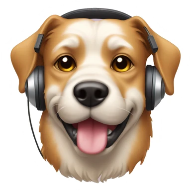 dog head phone sticker