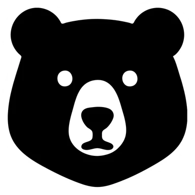 bear solid black filled icon sticker