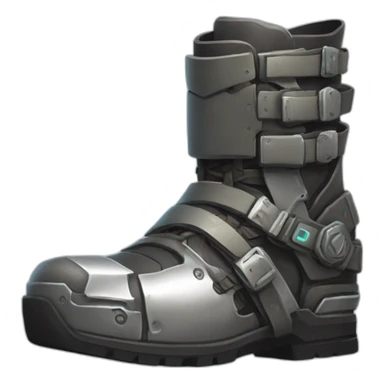 futuristic Technomancer armored boots sticker