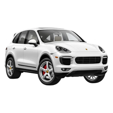 White Porsche Cayenne  sticker