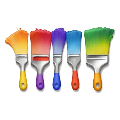 a painter's palette with bright colors that the artist mixes sticker