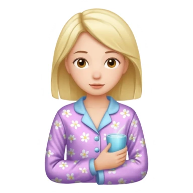 girl qnd shes weqring pjs sticker