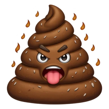 Angry poop sticker