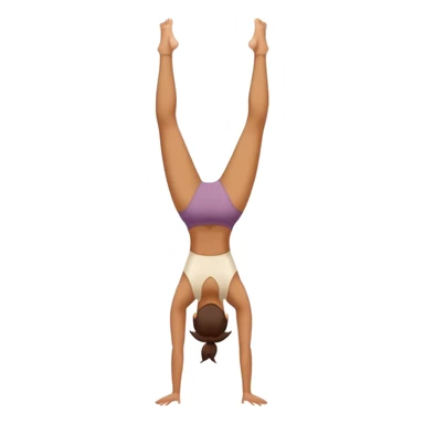 Woman doing handstand yoga sticker