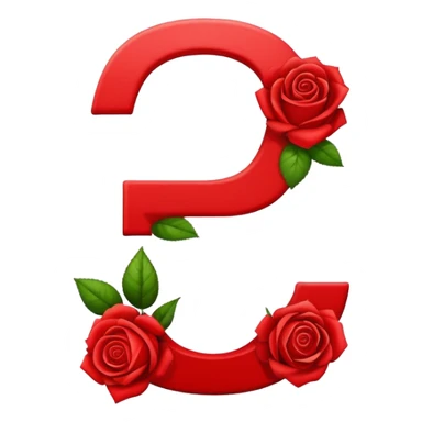Roses alphabet E sticker
