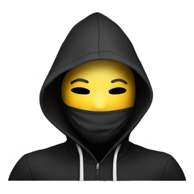 anonymous with laptop with black hoodie and having a mask  making money sticker