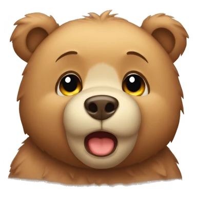 A cute bear is crying. sticker