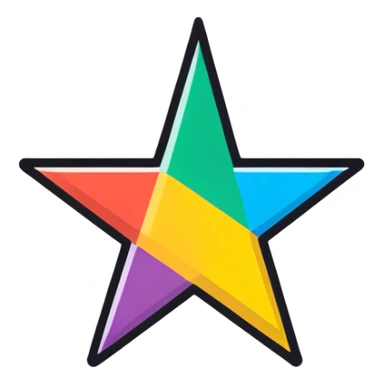 Rainbow Six Pointed Star sticker
