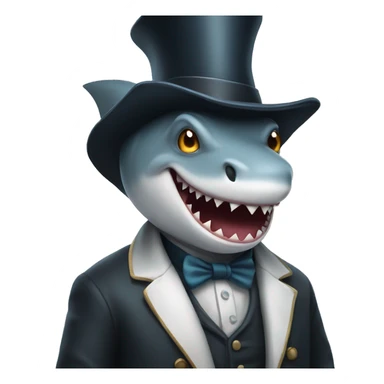 Magician shark sticker