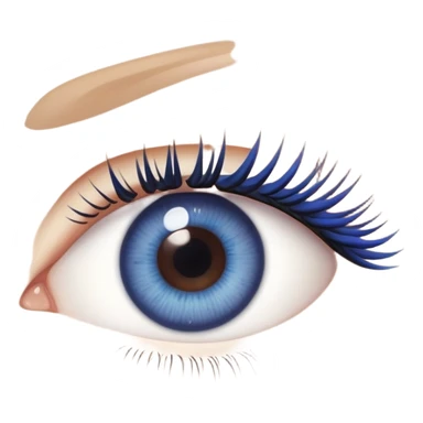 human eye with blue iris and detailed eyelashes sticker