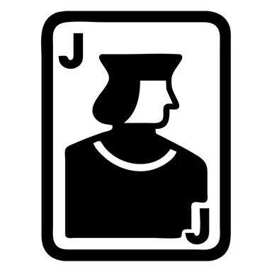 A playing card with a jack sticker