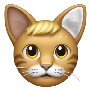 Donald trump wearing a cat ears sticker