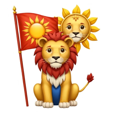 Please create the Lion and Sun flag? sticker
