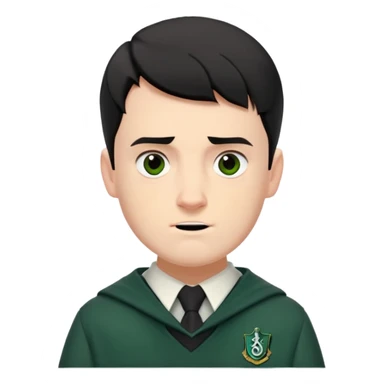 Jamie Yeates is Marcus Flint in harry potter, wear hogwarts slytherin uniform, short black hair, bulky face, often grimaced and bared his teeth sticker