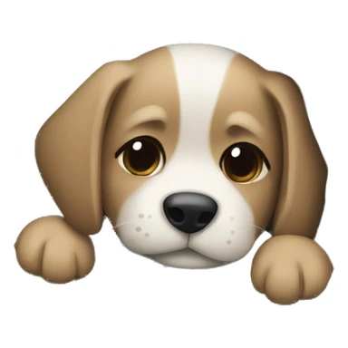 The puppy wrapped up in a blanked sticker