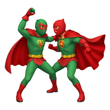 a fighting image cartoon sticker