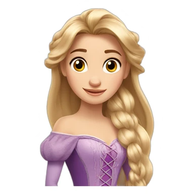 Disney Princess tangled in realistic style sticker