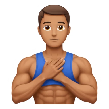  person with hands around his neck  sticker