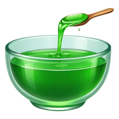 small dipping bowl of green liquid, vibrant, simple, clear sticker