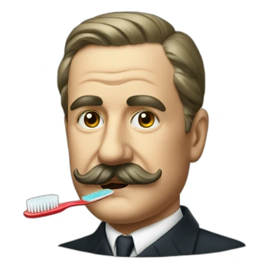 german head of state in 1940 wearing a toothbrush mustache sticker