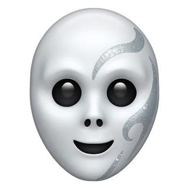 mask Ghost face glitter  sticker