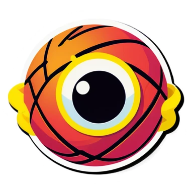balling eyes out sticker