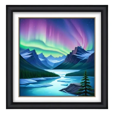 glacier national park northern lights sticker