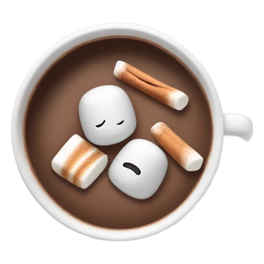 being cup of hot chocolate with marshmallows and cinnamon sticker