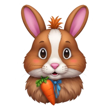 carrot-eating rabbit sticker