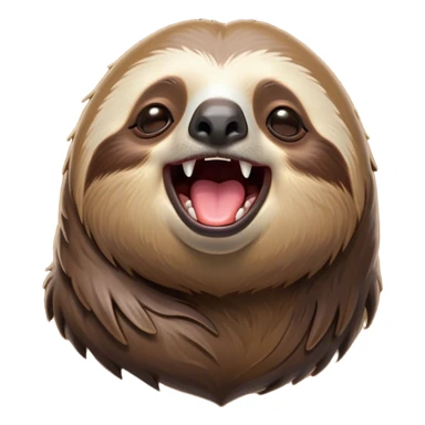 Cinematic Cute Yawning Sloth Portrait Emoji, Head tilted slightly with a dramatic, wide-open yawn, showcasing a languid, cuddly form with drowsy, half-closed eyes and an open, relaxed mouth, Simplified yet irresistibly adorable features, highly detailed, glowing with a soft, cozy glow, high shine, relaxed yet expressive, stylized with a dash of whimsical sluggish charm, soft glowing outline, capturing the essence of a drowsy yet affectionate sloth that appears ready to stretch out for a long nap! sticker
