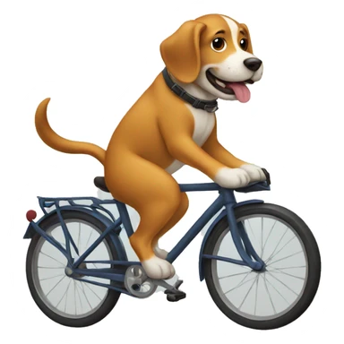 Dog on bike sticker