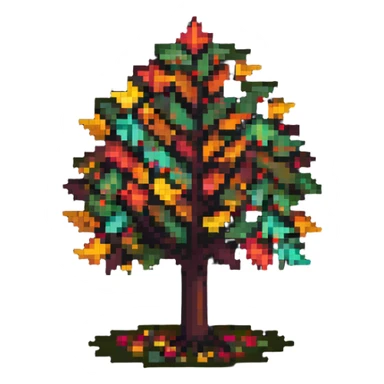 Colorful tree with autumn leaves sticker