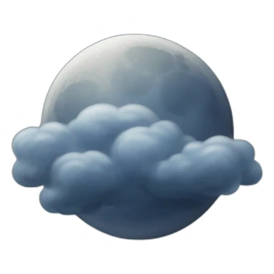 cloudy moon sticker