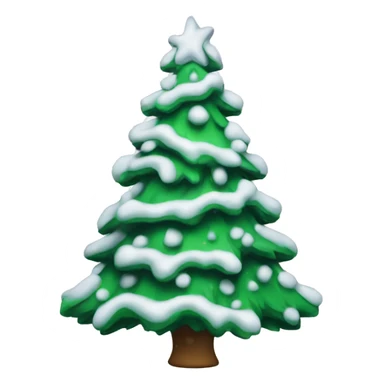 Christmas tree with snow sticker