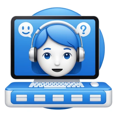 an interface of help desk sticker