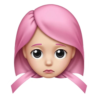 Make a emoji whit these emojis 🎀😔 sticker