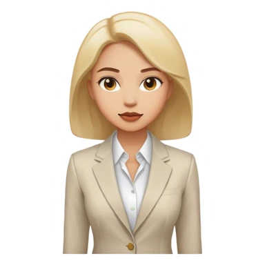 woman simple suit jacket shirt polish sticker