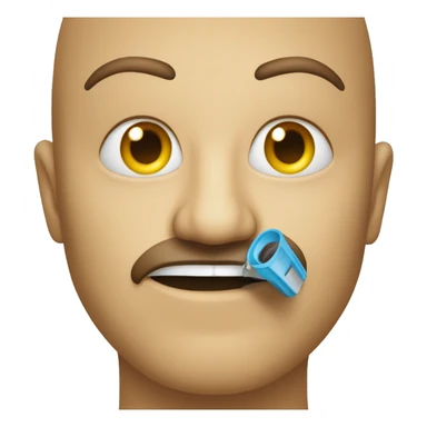 Un visage désapprobateur avec une bouche de biais sticker