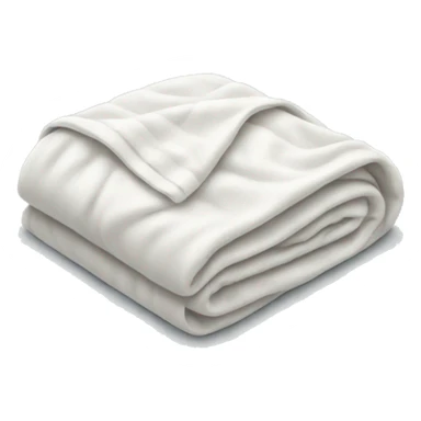 A white folded blanket sticker