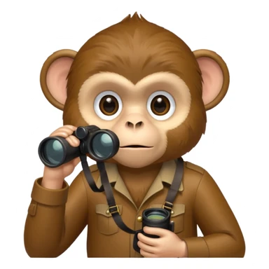 monkey binocular sticker