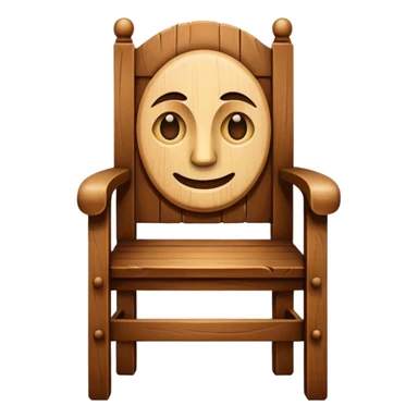Chair with face sticker
