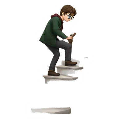 harry potter making a step downstairs sticker