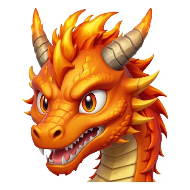 Sparky the flaming dragon sticker