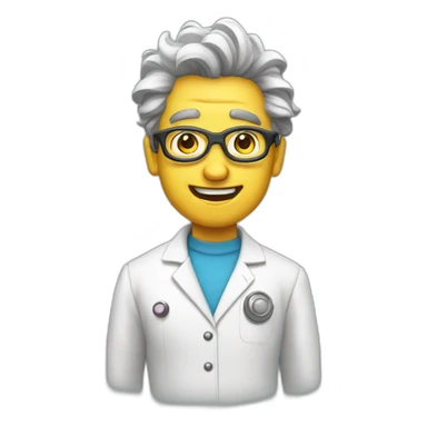 crazy super hero scientist sticker