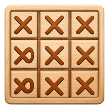 tic-tac-toe game with X and O sticker