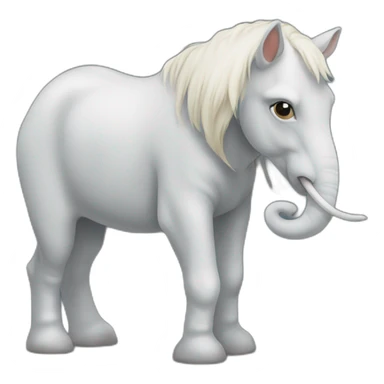 Un cheval sur un éléphant sticker
