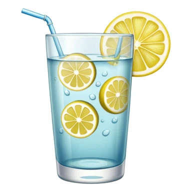 verre d’eau avec pleins de tranches de citron  sticker